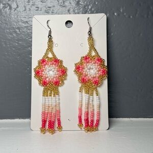 Huichol Beaded Star Earrings